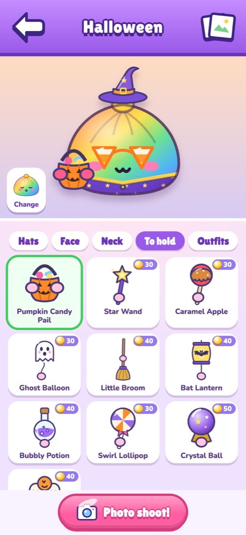 A squishy dressed up for a holiday